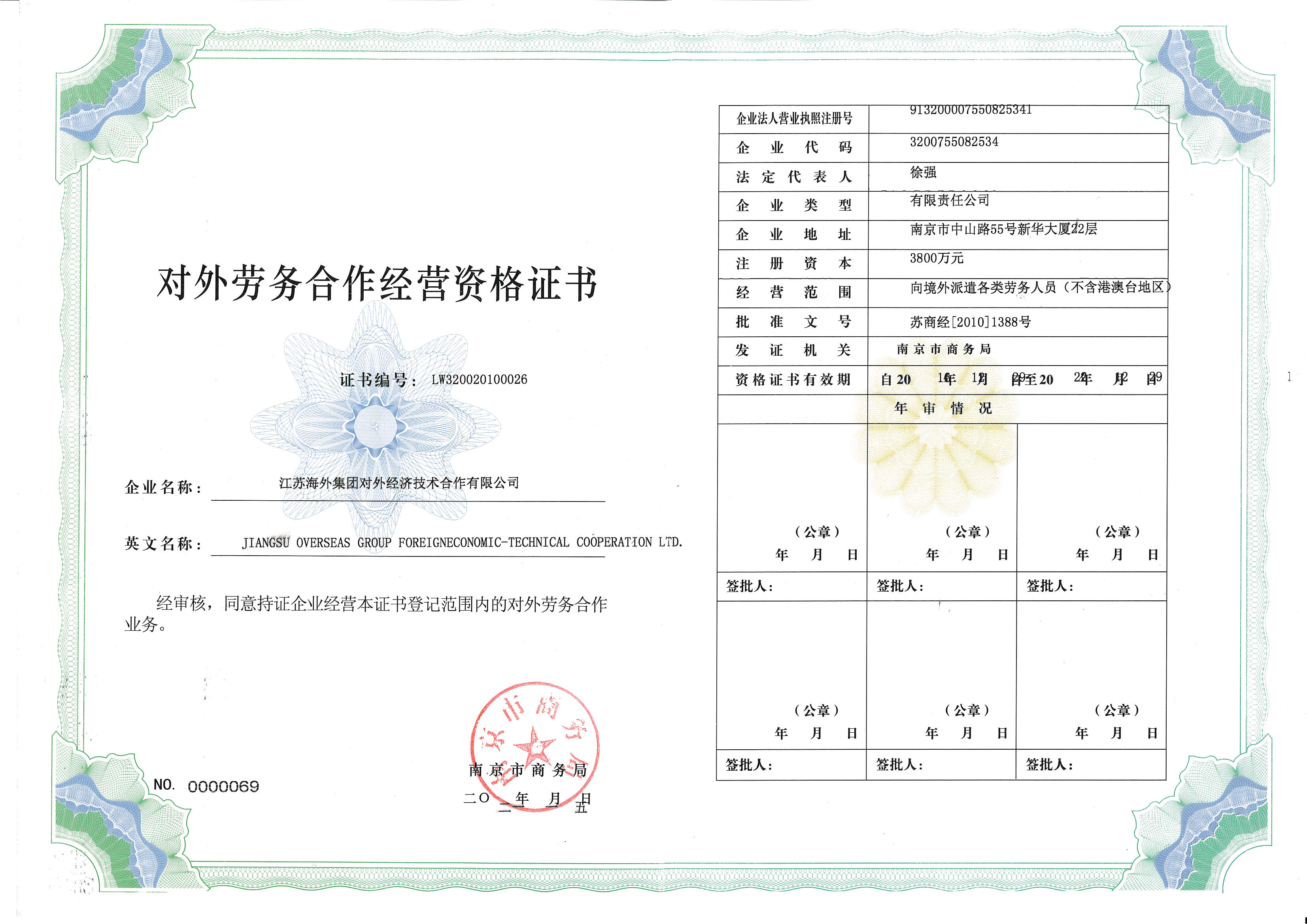 对外劳务合作经营资格
